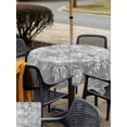 thumbnail image 4 of Outdoor Tablecloth with Umbrella Hole and Zipper, Grey Christmas Square Table Cloth 54x54 Inch Waterproof Tablecloth, Retro Farmhouse Winter White Snowflakes Picnic Table Cover for Patio Camping, 4 of 7