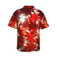 thumbnail image 3 of Autumn Red Leaves Of Maple Hawaiian Shirts For Men, Summer Short-Sleeve Relaxed-Fit Button-Down Shirts Small, 3 of 9