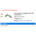 thumbnail image 2 of Door Lock Kit - Compatible with 1987 Chevy R10, 2 of 2