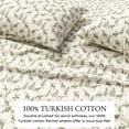 thumbnail image 6 of Great Bay Home Lodge Flannel Sheet Set - 100% Turkish Cotton - Double Brushed (Full, Deer Green), 6 of 6