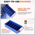 thumbnail image 5 of Muweixin 75 Drawers Parts Cabinet, Steel Hardware Storage Cabinet with Plastic Drawers, Anti-Rust Parts Organizer for Screws, Nuts, Bolts, Workshop, Garage, 5 of 7