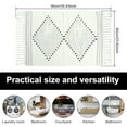thumbnail image 3 of Dznils White Boho Bathroom Rugs, Farmhouse Geometric Polyester Bath Mat with Tassel, 24" x 35", 3 of 13