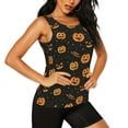 thumbnail image 2 of Womens Workout Tank Tops, halloween-pumpkins Racerback Tank Tops Quick Dry Vest Sleeveless Athletic Yoga Gym, 2 of 7