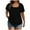 Black, variant on Meichang Women Plus Size Tops Short Sleeve Square Neck T-Shirts Solid Loose Fit Tunic Tops Dressy Casual Work Tshirt Shirts