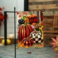 thumbnail image 3 of Evergreen Fall Harvest Pumpkins Burlap Garden Flag 12 x 18 Inches Indoor Outdoor Decor, 3 of 7