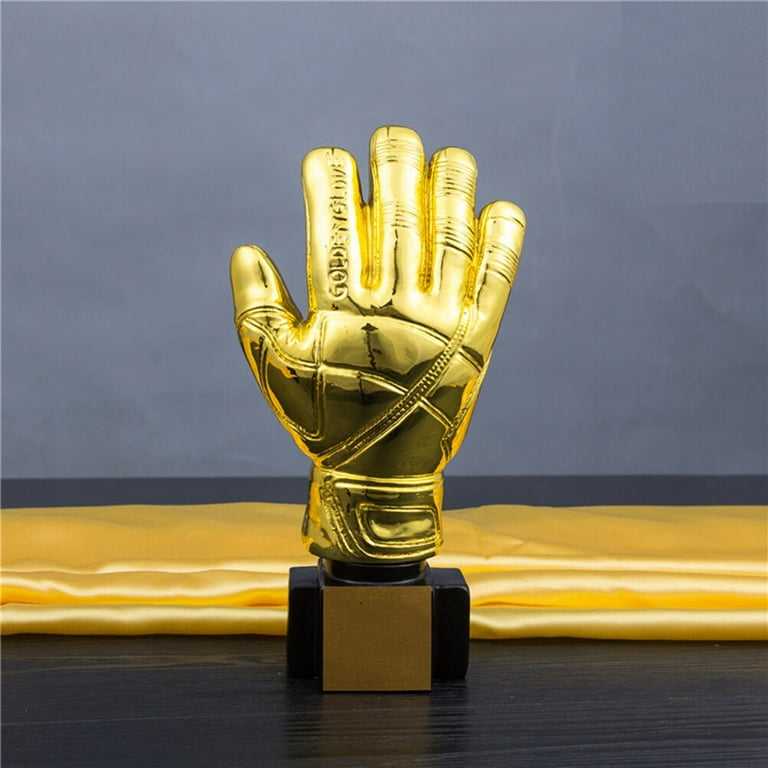  IMIKEYA Award Trophies Goalkeeper Trophy, Gold Glove Trophy  Gloves Shape Soccer Match Award Cups for Office School Kindergarten :  Sports & Outdoors