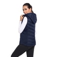 thumbnail image 4 of MoFiz US Women's Fleece Lined Puffer Hooded Vest Insulated Puffer Hybrid Full Zip Down Jacket, 4 of 7