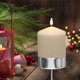 thumbnail image 2 of Juego de 4 candelabros metálicos con punta para velas, ideales para centros de mesa florales y decoración de pasteles., 2 of 7