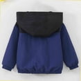 thumbnail image 5 of Afuyipoi Boys Lightweight Jacket (1-9) Color-Block Zippered Hooded Spring Fall Outerwear Blue Size 3T, 5 of 7