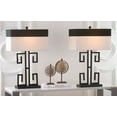 thumbnail image 5 of SAFAVIEH Greek Key 28 in. H Mid-Century Table Lamp, Black, Set of 2, 5 of 9