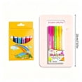 thumbnail image 3 of Puffy Paint Markers 6 Pack, 3D Jelly Pens, Raised Dimensional Drawing Set, DIY Art Supplies for Crafts, Cards & Notebooks, Non-Toxic Popcorn Texture Ink, 3 of 7