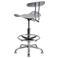thumbnail image 2 of Flash Furniture Vibrant White and Chrome Drafting Stool with Tractor Seat, 2 of 5
