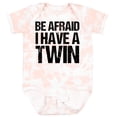 thumbnail image 3 of Inktastic Be Afraid I Have a Twin Boys or Girls Baby Bodysuit, 3 of 5