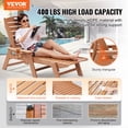 thumbnail image 2 of VEVOR Chaise Longue d'Extérieur, Banc Inclinable Réglable à 6 Positions, Brun, 2 of 9