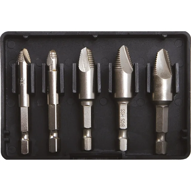 JUEGO EXTRACTORES DE TORNILLOS BARRIDOS| 5 PIEZAS | BGS 5282