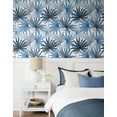 thumbnail image 3 of Lillian August Luxe Haven Tropic Palm Toss Peel and Stick Wallpaper 20.5 in W x 18 ft. L - Blue Seas, 3 of 6