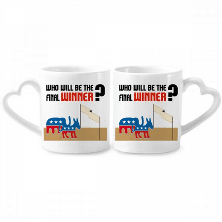 

Last Election Winner Who Art Deco Fashion Couple Porcelain Mug Set Cerac Lover Cup Heart Handle