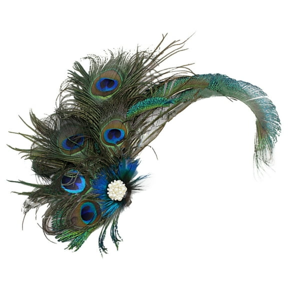 Aellinatey 1920s TeaParty Fascinator Hairclip Women Exaggerated Side Hair Barrettes