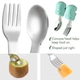 thumbnail image 4 of Short handle stainless steel tableware-Children's silicone auxiliary food spork, 4 of 5
