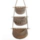 thumbnail image 1 of Light brown 3-layer cotton rope fruit hanging basket, hollow, breathable, handmade, 1 of 4