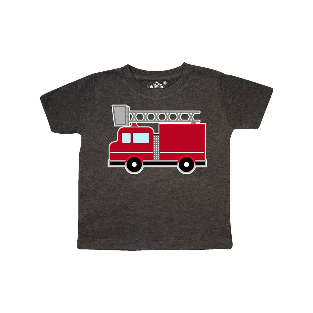 INKtastic Inktastic Red Firefighter Fire Truck Toddler Short Sleeve T