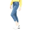 thumbnail image 3 of maison Jules Womens Polka Dot Boyfriend Fit Jeans, Blue, 0, 3 of 3