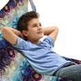 thumbnail image 1 of Lotus Lounger Chair Bag, Gradient Diagonal Mystic Geometric Alchemy Trippy Motif Ornaments, High Capacity Storage with Handle Container, Lounger Size, Multicolor, by Ambesonne, 1 of 5