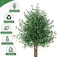 thumbnail image 6 of 67" Artificial Plant Olive Tree Faux Plant for Home Decor Indoor Outdoor Office, 6 of 7