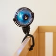 thumbnail image 6 of Munchkin® Multi-Use Rechargeable Stroller Fan, 4 Speeds, LED Lights and Flexible Legs, Black, Unisex, 6 of 24