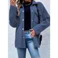 thumbnail image 5 of Womens Waffle Knit Long Shacket Jacket Oversized Casual Long Sleeve Button Collared Dressy Shirts Y2k Fall Clothes Open Front Cardigans Blouse Tops, 5 of 7