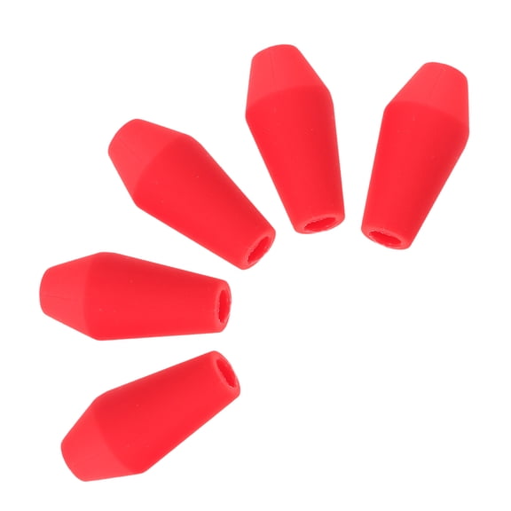 BESTYASH 5Pcs Red Blunt Rubber Arrowheads for Archery Replacement Soft Safety Arrow Tips