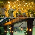 Quntis 53ft LED Outdoor String Lights, LED Patio String Light 15+1