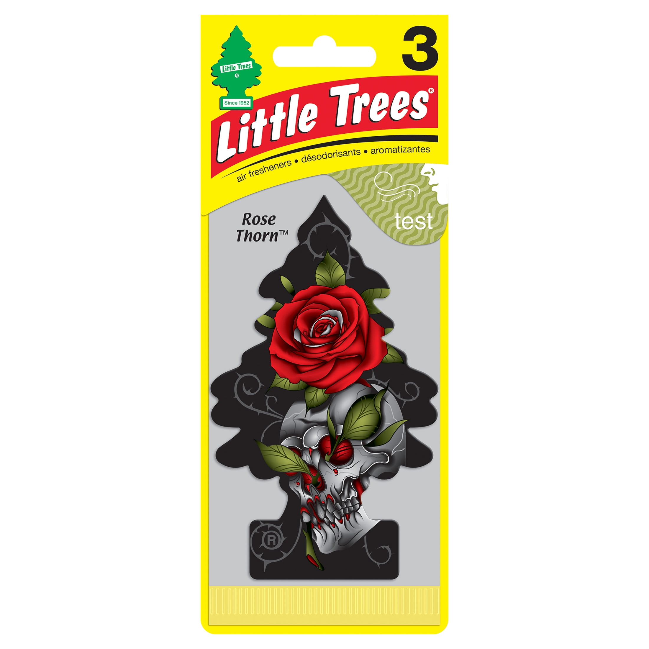 Little Trees Air Freshener Rose Thorn Fragrance 3-Pack