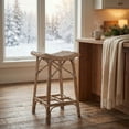 thumbnail image 5 of SAFAVIEH Rayna Wicker Bar Stool White Washed, 5 of 11