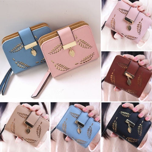 Fashion Leather Bifold Wallet Zipper Clutch Card Holder Purse Handbag Lady Cute