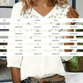 thumbnail image 3 of Tweang Cotton Blend Tops for Women Peasant Blouses for Women Floral Embroidered Boho Tops Boho Peasant Blouses Boho Tops for Women 2026 Cotton Button Down Graphic Shirt Half Sleeve Blouses Blue L, 3 of 4