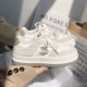 thumbnail image 2 of Love White Shoes Zapatos casuales de mujer de losa gruesa que combinan con todo Zapatos de pan al vapor con punta redonda de moda Zapatos casuales de punta grande, 2 of 6