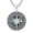 B, variant on Compass Necklace for Men, White Gold Plated Black Onyx North Star Pendant, Nautical Jewelry Gift