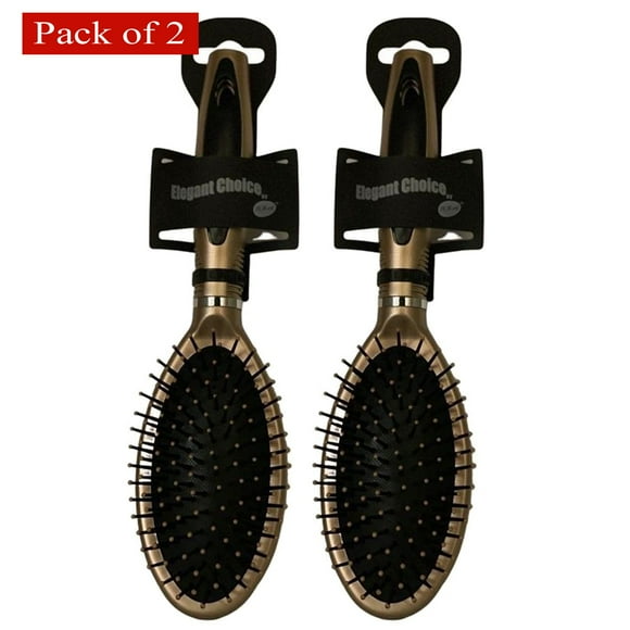Elegant Choice Hair Brush for All Hair Types, S30086 (Pack of 2)