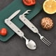 thumbnail image 5 of Juego de cubiertos plegables para acampar al aire libre con cuchillo, tenedor, cuchara y abrebotellas | Multiherramienta desmontable de acero inoxidable para senderismo y mochileros | Diseño, 5 of 6