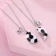 thumbnail image 2 of 2PCS Friendship Soccer Necklaces for 2, Personalized Best Friends Necklace Set with Silver Chain, No Gemstone - 51cm Length, 2 of 5
