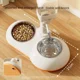 thumbnail image 4 of Fuente de agua automática vertical para perros, fuente de alimentación ajustable para mascotas, cuenco doble antivuelco de acero inoxidable para gatos, 4 of 5