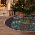 thumbnail image 5 of Sikiie Boho Owl Nativity Christmas Tree Skirt, Jesus Christian Winter Holiday Tree Mat Decoration(30-48IN)48", 5 of 6
