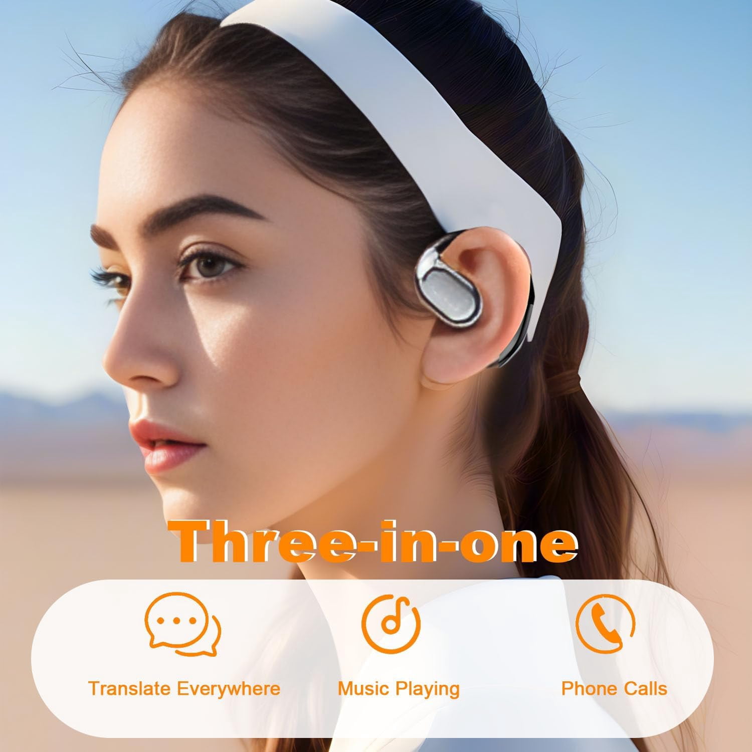 Ai Translation Earbuds Real Time,144 Language Translator Earbuds, Translating Earbuds, Bluetooth Headphones Translation Language Device for iPhone and Android Ear Bud Translator
