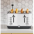 thumbnail image 2 of Toaster GE 4 Slice 1500W Wide Slots 7 Shades White, 2 of 8