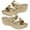 Golden, variant on Zoyueyie 1 Pair Mouth Wedge Sandals Backless Platform Thicken Wedge Sandals Thick Wedge Summer Slippers for Wearing ( Golden Size 42 9US, 6. 5UK, 40. 5EU, 10. 218Inch )