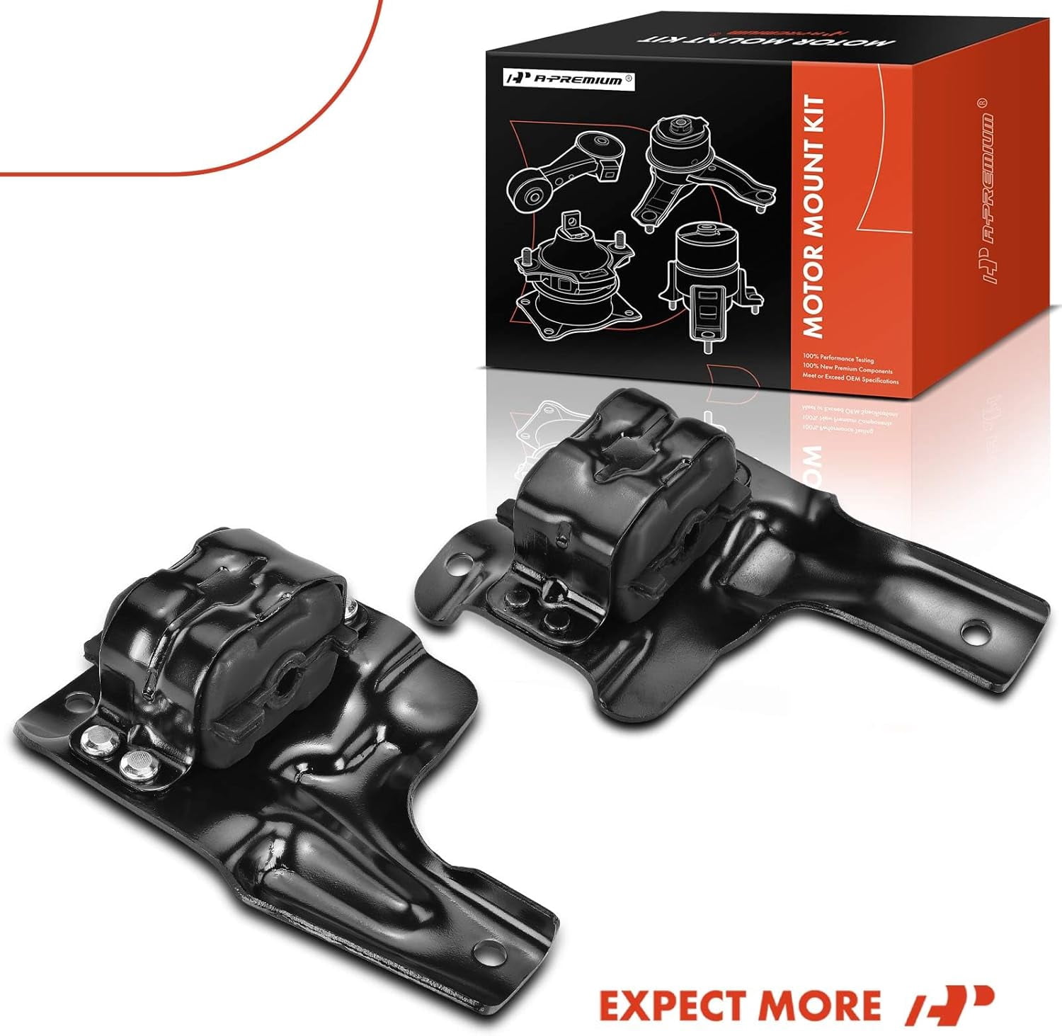 A-Premium 2PCS Front Left and Right Engine Motor Mount Kit Compatible with Ford F-150 F150 1997, F-250 F250 1997-1999, Expedition 1999-2002 & Lincoln Navigator 2000-2002, 4.6L 5.4L, RWD
