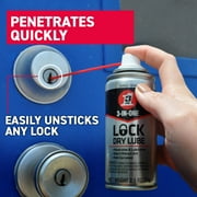 3-IN-ONE Lock Dry Lube Spray - Machine & Tool Lubricant, 2.5 oz