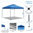 thumbnail image 6 of Ainfox 10 x 10 ft Pop up Canopy Tent with Weight Bag,Instant Outdoor Canopies,Shade Tents with Carrying Bag,Blue, 6 of 9