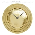 thumbnail image 3 of DecMode 24" Gold Aluminum Metal Wall Clock, 3 of 9